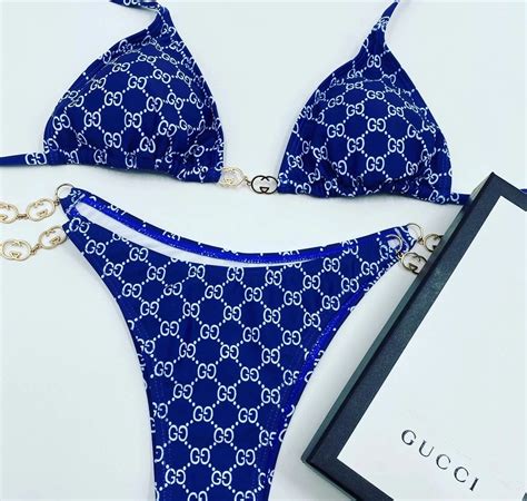 blue gucci swimsuit|Gucci Bikini Sets for Women .